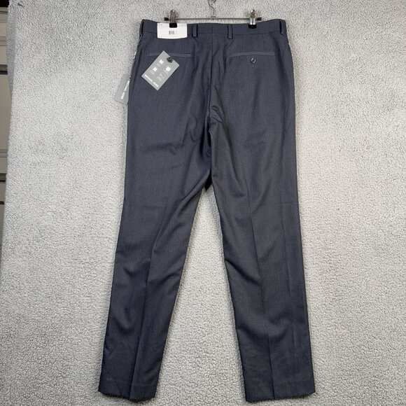 Michael Kors Men's Dress Pants 34X32 Charcoal Flat Front Straight Stretch NWT - Picture 4 of 11